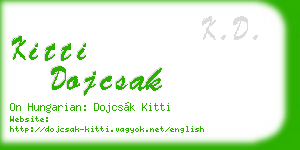 kitti dojcsak business card